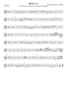 Partition viole de gambe aigue 2, Geistliche Chor-Music, Op.11, Musicalia ad chorum sacrum, das ist: Geistliche Chor-Music, Op.11 par Heinrich Schütz