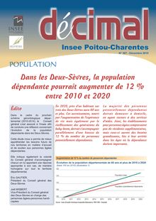 Dans les Deux-Sèvres la population dépendante pourrait augmenter de 12 % entre 2010  et 2020