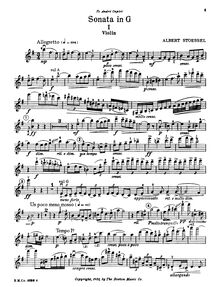 Partition de violon, violon Sonata en G major, G major