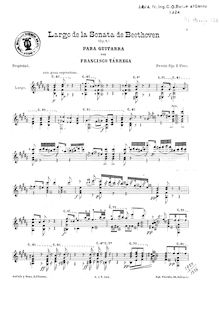 Partition complète, Piano Sonata No.4, Grand Sonata, E♭ major, Beethoven, Ludwig van