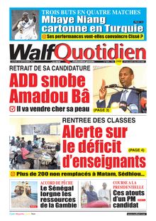 Walf Quotidien N°9439 - du 18/09/2023