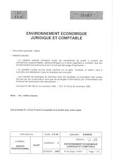 Environnement économique, juridique et comptable 2007 BP - Banque