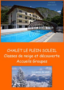 Centre de vacances Le Plein Soleil.pdf - CHALET LE PLEIN SOLEIL ...