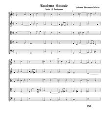 Partition  15,  Padouana - partition complète (Tr Tr T T B), Banchetto Musicale