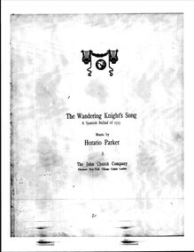 Score, Wandering Knight s Song, D minor, Parker, Horatio