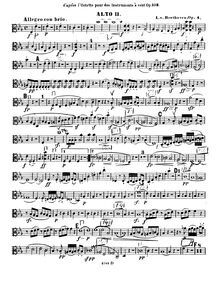 Partition viole de gambe 2, corde quintette No.1, Op.4 (after pour Octet Op.103)