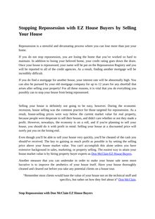 Stopping Repossession with EZ House Buyers by Selling Your House