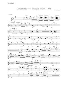 Partition violons I, Concertstuk Alt-sax en orkest, Ostijn, Willy