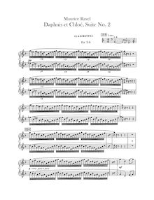 Partition clarinette 1/2 (A), basse clarinette (B♭), Daphnis et Chloé  No.2