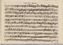 Partition violon 1, Concert Pour le Clavecin Avec L Accompagnement de 2 Violons, Taille, Basse & 2 Cors