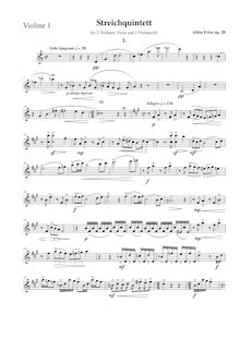 Partition violon 1, corde quintette, Streichquintett mit obligater Sopran-Vokalise im 2. Satz