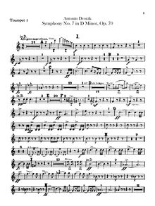 Partition trompette 1, 2 (en D), Symphony No.7, Symfonie č.7, D minor