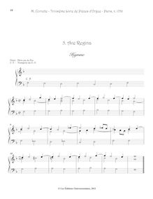 Partition , Ave Regina, Hymne - Duo - Amen, Troisième Livre de Pièces d’Orgue
