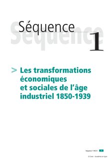 Les transformations économiques et sociales de l âge industriel ...