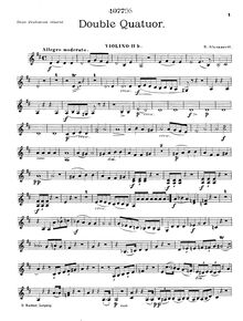 Partition violon 2b, Double quatuor, Double Quatour pour 4 Violons 2 Altos et 2 Violoncellos Новоселье (Novoselʹe), Housewarming.
