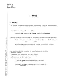 Étape 4 – Les groupes de mots, Théorie