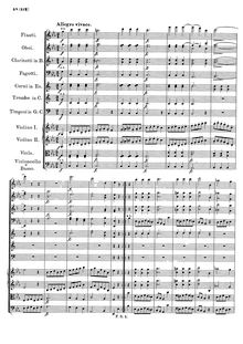 Partition , Menuetto. Allegro vivace – Trio, Symphony No.2, B♭ Major