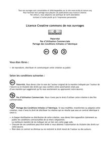 Licence Creative commons de nos ouvrages - www.ecole-et-nature.org