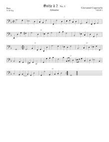 Partition viole de basse,  pour 2 violes de gambe et orgue, G minor par John Coperario
