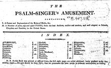 Partition complète, pour Psalm-Singer s Amusement, Billings, William par William Billings