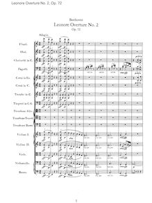 Partition complète, Leonora Overture No. 2, C major, Beethoven, Ludwig van