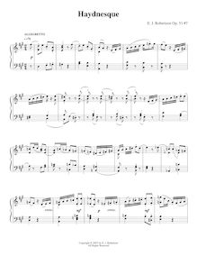 Partition , Haydnesque, 9 Piano pièces, Op.51, Robertson, Ernest John