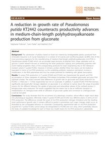 A reduction in growth rate of Pseudomonas putidaKT2442 counteracts productivity advances in medium-chain-length polyhydroxyalkanoate production from gluconate