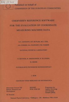 CHEBYSHEV REFERENCE SOFTWARE FOR THE EVALUATION OF COORDINATE MEASURING MACHINE DATA