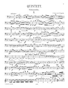 Partition violoncelle, Piano quintette, Op.40, G minor, Davydov, Karl