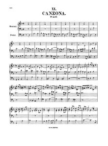 Partition complète, Canzona en D minor, D minor, Bach, Johann Sebastian