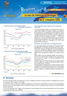 Le taux de chômage en Auvergne au 4e trimestre 2010