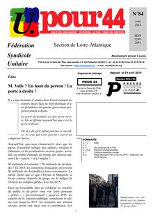 Journal départemental de la FSU 44 (Avril 2014)