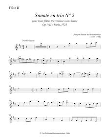 Partition flûte 2, 6 Trio sonates, Sonates en trio pour trois flûtes traversières sans basse