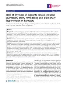 Role of chymase in cigarette smoke-induced pulmonary artery remodeling and pulmonary hypertension in hamsters