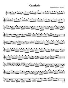 Partition complète, Capriccio pour Solo violon, D minor, Braun, Friedrich