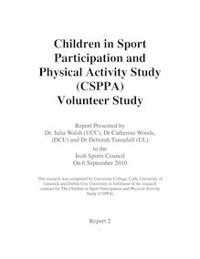 Children in Sport Participation and Physical Activity Study (CSPPA ...