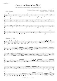 Partition violons IV, Concerto armonico No.1 en G major, G major