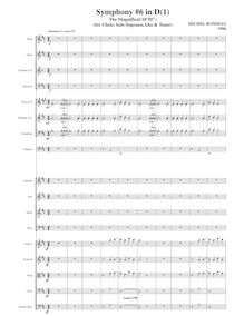 Partition , Magnificat, Symphony No.6  Magnificat , D major, Rondeau, Michel par Michel Rondeau