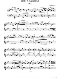 Partition complète, Albumlad No.2, A major, Lasson, Per