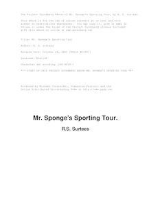 Mr. Sponge s Sporting Tour