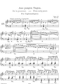 Partition complète, lyrique pièces, Op.65, Grieg, Edvard