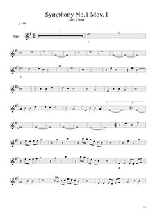 Partition trompette Mov. I, Symphony No.1 en E minor, E minor, Chase, Alex