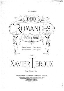 Partition complète, Romance No.1, Leroux, Xavier