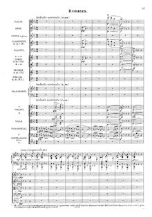 Partition , Romanza: Andante sostenuto, Allegro animato, Piano Concerto
