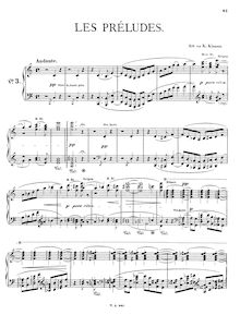 Partition complète (S.511a), Les Préludes, Symphonic Poem No.3
