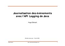 Journalisation des évènements avec l’API Logging de Java