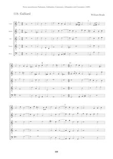 Partition Score Galliard, Newe ausserlesene Paduanen, Galliarden, Cantzonen, Allmand und Couranten