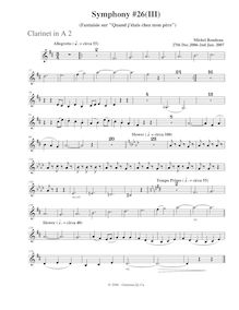 Partition clarinette 2, Symphony No.26, B major, Rondeau, Michel par Michel Rondeau