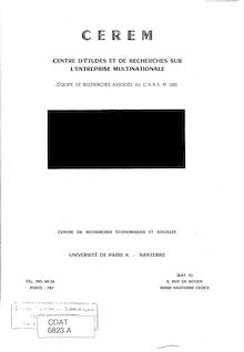 Evolution sectorielle et géographique du commerce extérieur français : 1970-1979 et demande de transport international. : 6823_1_1