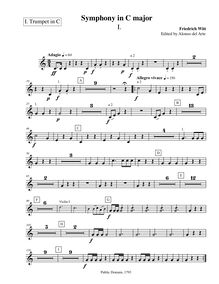 Partition trompette 1 (C), Symphony No.14 en C major, “Jena” Symphony